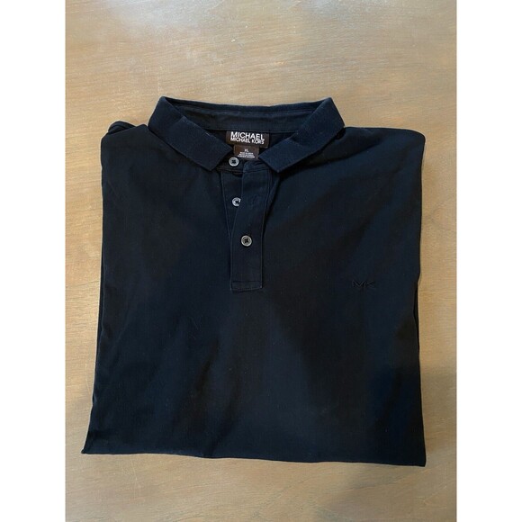 Michael Kors Men's Polo Shirt Size Extra Large Black Tiny Logo Embroidered EUC - Picture 8 of 8